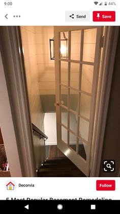 an open door leading to a hallway in a house