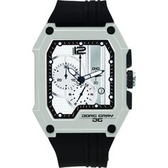 Jorg Gray JG7100-22 White Men's Chronograph Watch | Silicone Mens Chronograph, Chronograph Watch Men, White Dial, Steel Watch, Stainless Steel Watch, Minerals Crystals, Chronograph Watch, Jaeger Watch, Chronograph