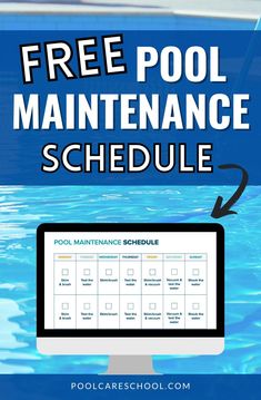 a pool maintenance schedule with the text free pool maintenance schedule