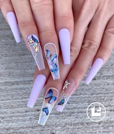 Makeup Colorful, Purple Acrylic Nails, Nagellack Trends, Makeup Simple, Long Acrylic Nail Designs, Edgy Nails, Cute Acrylic Nail Designs, Long Acrylic Nails Coffin