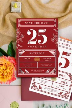 Chinese Wedding Invitation Card with Chinese Traditional Calendar | Asian Wedding Card 结婚请柬 Wedding Invitations Vietnamese, Chinese Invitation, Chinese Wedding Invitation Card, Asian Wedding Invitations, Chinese New Year Wallpaper, Malaysian Wedding, Modern Chinese Wedding, Wedding Invitation Diy, Chinese Wedding Invitation