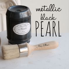 Miss Lillians Chock Paint Chock Paint Miss Lillian's Metallic Paint-Black Pearl Diy Paint Furniture, Paint Cabinet, Black Painted Furniture, Cabinet Paint, Paint Diy, Favorite Paint, Furniture Paint, Paint Brands, Paint Can