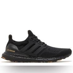 Brand New With Box Authentic Black Sneakers With Vented Sides For Errands, Adidas Black Sneakers With Vented Sides, Black Adidas Sneakers With Vented Sides, Adidas Ultraboost, Shoes Adidas, Adidas Ultra Boost, Ultra Boost, Adidas Black, Black Adidas