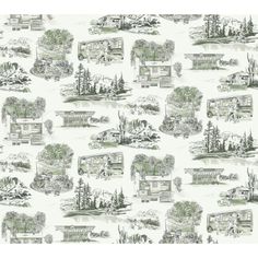 a wallpaper with trees and buildings on it