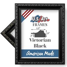 an american made frame with the words us art frames