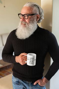 Father-in-law Mug Father in Law Wedding Gift Gifts for - Etsy George Patton, Funny Motorcycle, Grey Beards, Grandad Gift, White Beard, Mugs For Men, Fathers Day Mugs, Beard Care, Dad Mug