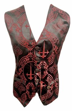 Rare Find. Vintage Raven brocade men's waistcoat.Fully lined and high quality. It has ornate rustic buttons and rustic chain detail  please refer to photos. Chest size 38/40inch Colours available Red Black Purple  Limited stock Thank you for looking Steampunk Formal Sleeveless Vest, Formal Steampunk Sleeveless Vest, Formal Sleeveless Steampunk Vest, Steampunk Sleeveless Vest With Buttons, Vintage Sleeveless Vest For Costume Party, Fitted Vest With Buttons For Festival, Sleeveless Buttoned Vest For Costume, Vintage Winter Costume Vest, Vintage Winter Vest For Costume