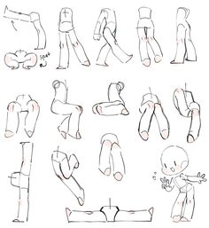 the steps to draw legs and feet in different positions, with one leg on top of another