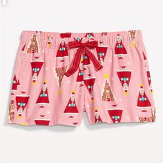 Nwt Old Navy Matching Print Flannel Pajama Shorts For Women -- 2.5-Inch Inseam Color: Santa Gingerbread House Size Medium Just In Time For The Holidays, Get Your Whole Fam Together For A Jam Session With Our Matching Jingle Jamming Elasticized High-Rise Waist, With Drawstring Fastening. Vented At Sides Of Leg Openings. 100% Cotton-Flannel. It's Lit! Get Our Matching Glow-In-The-Dark Hanukkah Print For The Whole Family Materials & Care 100% Cotton Machine Wash Cold, Tumble Dry Low. Imported. Pet And Smoke Free House Old Navy Christmas Pajamas, Black Pajama Pants, Christmas Pj Pants, Penguin Pajamas, Flannel Shorts, Black Pajamas, Pink Flannel, Jam Session, Christmas Flannel