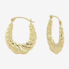 Features: Quick ShipEarring Back: HingedShape: RoundMetal Color: YellowEarring Length: 17mmEarring Width: 16.5mmCare: Wipe CleanEarrings Style: Hoop EarringsMetal: 14k GoldCountry of Origin: Imported Earrings Hoop, Earring Backs, Jewellery And Watches, Gold Earrings, Christmas Crafts, Gold Bracelet, Fine Jewelry, Hoop Earrings, Women Jewelry