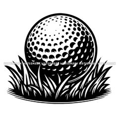 a golf ball sitting in the grass next to it's hole, on top of some