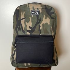 Billabong Camouflage Backpack Nwt Camouflage Casual Travel Bag, Casual Camouflage Travel Bag, Casual Travel Backpack In Camouflage, Casual Camouflage Travel Backpack, Casual Camouflage School Bag, Casual Camouflage Bags For Outdoor Activities, Casual Camouflage Bags For Everyday Use, Camouflage Backpack For Outdoor Activities, Camouflage Outdoor Standard Backpack