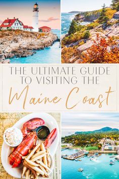 the ultimate guide to visiting the maine coast with pictures of lobsters and other things