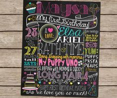 a chalkboard sign that says happy birthday, with the words written in different languages