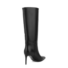 Introducing our Sleek Chic Pointed Toe Winter Boots, the perfect blend of style, comfort, and functionality. Crafted with attention to detail, these long boots elevate your winter style game while keeping you warm and fashionable. With their sleek design and pointed toe shape, they effortlessly enhance your overall look for any occasion. Invest in these must-have boots and step out with confidence this winter season. Upgrade your wardrobe and embrace the season in style! Wide Calf High Ankle Winter Boots, Wide Calf High Ankle Boots For Winter, Trendy Mid-calf Winter Boots, Winter Platform Boots With Reinforced Heel And High Shaft, Chic Winter Platform Boots With Reinforced Heel, Sleek Tall Boots With High Shaft, Black High Shaft Mid-calf Boots For Fall, Winter Wide Calf Ankle Heeled Boots, Sleek Tall High Shaft Boots