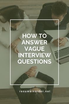 three people sitting at a table with their hands on top of each other and the words how to answer unique interview questions