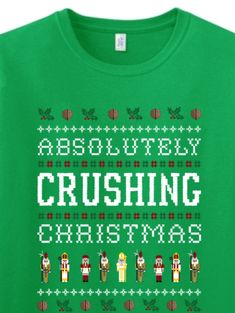 Get ready to sleigh your Christmas wardrobe game with our "Absolutely Crushing Christmas" shirt! This festive delight combines the charm of a Christmas sweater with a holy twist featuring nutcrackers in the form of the Pope, a Cardinal, St. Nicholas, and a Swiss Guard. Deck the halls with mistletoe and nuts, and crush the Christmas style game! 'Tis the season to be absolutely crushing it! Sick Gift, Swiss Guard, Christmas Youth, Christmas Wardrobe, Sock Company, Crushing It, The Pope, Subscription Gifts, Custom Socks