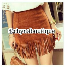 Brown suede tassel skirt Lightweight Skirts Chic Skirt With Tassels For Spring, Chic Spring Skirt With Tassels, Summer Chic Mini Skirt With Tassels, Chic Summer Mini Skirt With Tassels, Chic Tassel Mini Skirt, Chic Mini Skirt With Tassels, Chic Fitted Skirt With Tassels, Casual Fringe Mini Skirt For Party, Fitted Mini Skirt With Tassels For Spring