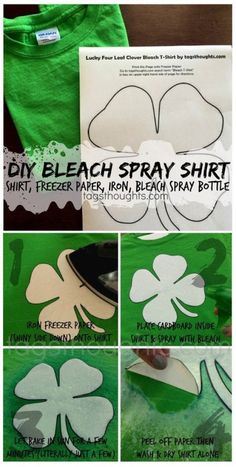 the instructions for how to make an easy st patrick's day shirt