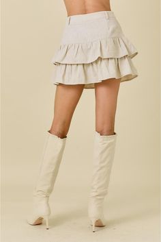 Introducing our Gemma Corduroy Ruffled Mini Skirt in ivory! Featuring belt loops, a button closure, and a ruffled hem, this skirt is perfect for those who love a touch of whimsy in their wardrobe. Paired with shorts, it's the ultimate combination of comfort and style. (Shorts included, exclamation optional.) Belt Loops Button Ruffled Hem Ruffled Mini Skirt, Tiered Mini Skirt, Ruffle Mini Skirt, Style Shorts, Fall Clothes, Curvy Jeans, Curvy Dress, Good Habits, Hats For Sale