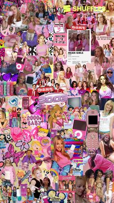 a collage of barbie dolls and pictures