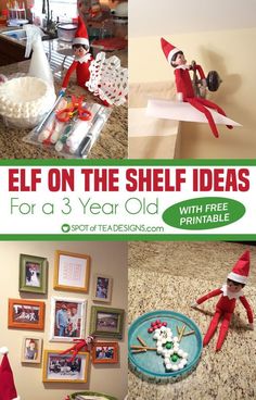 Elf On The Shelf Ideas for a 3 Year Old | Free Printable Schedule | Spot of Tea Designs Thanksgiving Napkin Folds, Simple Thanksgiving Table Decor, Old Elf, Printable Schedule, Paper Napkin Folding, Elf Magic, Elf Props