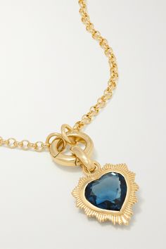 Foundrae's 'Gemstone Heart' necklace is strung with a heart-shaped topaz pendant that symbolizes the power of true love, both with ourselves and others. It's handmade from 18-karat gold and strung on a slim chain. Layer it with other pieces in your collection. Foundrae Jewelry, Gold Topaz, Topaz Pendant, Topaz Necklace, Amazon Gadgets, Gold Heart Necklace, Heart Gemstone, Jewelry Lookbook, Crown Jewels