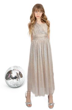 Light-catching foil dots bring glamour to this kid-sized party dress with drapey details and an empire waist. Back zip closure Lined 100% polyester Machine wash, dry flat Imported Silver Dresses For Pageant And Prom Season, Nordstrom Dresses, Empire Waist, Size 16, Foil, Party Dress, Blush, Dots, Nordstrom