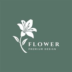 the flower logo is shown in white on a green background, with leaves and petals