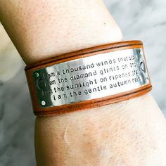 Invisible Rivet Custom Leather Cuff, Personalized leather cuff bracelet Custom metal stamped Leather Bridesmaid Groomsmen Gifts, Positive Mantras, Stamped Leather, Personalized Tie, Personalized Leather Bracelet, Memorial Bracelet, Grade 6, Leather Cuff Bracelet, Leather Dye