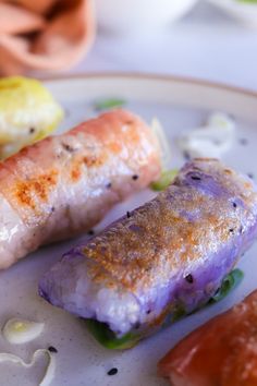 three different types of food on a plate