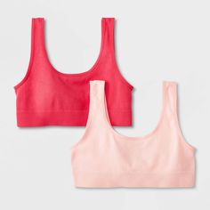 Leave your little one feeling comfy and relaxed all day with the Girls' 2pk Seamless Scoop Bra by Art Class™. Designed with care, each bra offers a snug fit with a seamless, pull-over design, making it easier to wear. The nylon and spandex blend provides all-day flexibility, while the scoop back and no cups make it easier for your kid to stay active. Easy to care for - simply toss them in the machine and tumble dry without any hassle. Art Class™: Welcome to Art Class, where style is what you mak Pink Stretch Sports Bra With Soft Touch, Pink Seamless Sports Bra For Loungewear, Cheer Fits, Scoop Bra, Bra Art, Clothes Jewelry, Kid Clothes, Stay Active