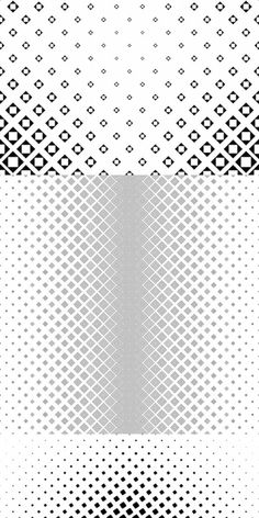 four black and white patterns that appear to be in different directions