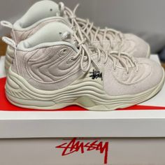 2023 Nike Air Penny Ii Stussy - Fossil Color. New In Box. Purchased From Stussy. Tried On One Shoe Only. Stussy Shoes, Stussy Fossil, Nike Air Penny, Shoes Nike Air, Air Max, Nike Men, Fossil, Nike Air Max, Penny