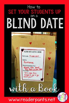 a brown paper bag with the words, how to set your students up on a blind date