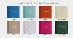 there are many different types of books on this page with the words more ways to tell your story in line