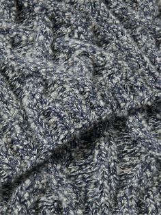 Loro Piana's 'Sciarpa' scarf has been cable-knitted in Italy from blue and white cashmere with a speckled finish. Bundle up in it when the temperature drops. Cozy Cable Knit Scarves, Loro Piana Scarf, Alpaca Scarf Knitted Scarves For Men, Luxury Elegant Merino Wool Scarves, Mens Cashmere Scarf, Scarf For Men, Scarf Men, Loro Piana, Cashmere Scarf