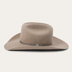 This western-inspired fashion hat brings a welcome pop of Cowboy Core to any look. Its classic silhouette features a 4 5/8" cattleman crown, 4” brim and grosgrain hat band. Handmade in the U.S.A. with a firm finish from high-quality wool felt, it’s finished with a moisture-wicking DRI-LEX® sweatband and satin liner for a comfortable, all-day fit. 4 5/8" Cattleman Crown 4" Brim Grosgrain Hat Band DRI-LEX® Absorbent Sweatband Satin Liner Firm Finish 100% Wool Handmade in the U.S.A. Classic Top Hat With Flat Crown For Western-themed Events, Classic Flat Crown Hat Bands For Western-themed Events, Classic Flat Crown Hat Bands For Western Events, Kentucky Derby Hats With Flat Crown For Country Events, Western Hat With Curved Brim, Rigid Curved Brim Hat For Western-themed Events, Rigid Hat With Curved Brim For Western-themed Events, Rigid Brimmed Hats For Country Events, Country Style Short Brim Felt Hat