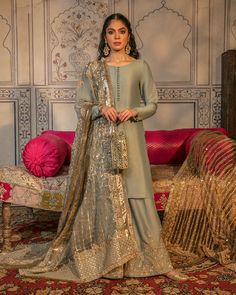 Blue Kameez, Faiza Saqlain, Sheer Dupatta, Desi Wedding Dresses, Raw Silk Fabric, Pakistani Wedding Outfits, Pakistani Fancy Dresses, Beautiful Pakistani Dresses, Desi Clothes