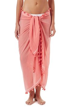 Melissa Odabash Tassel Cover-Up Pareo | Nordstrom Sarong Swimsuit Cover, Beach Wrap Skirt, Wrap Bathing Suit, Cover Up Beach, Beach Sarong, Beach Skirt, Bathing Suit Cover Up, Cover Ups, Womens Bathing Suits