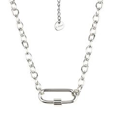 PRICES MAY VARY. Size: Around 18”, Paperclip chain necklace with extender chain to adjust the size for personalized requirement,very popular in the world. MATERIAL: 316L stainless steel, Shining silver Plated, high polished, Hypoallergenic, Nickel-free and Lead-free. Match With Other Necklace: The paperclip chain choker with Toggle clasp design is ok to wear alone, but layering with other necklaces in your collection is also a good choice. Perfect gift: The paperclip chain pendant necklace is a Locking Necklace, Silver Stainless Steel Necklaces With Toggle Clasp, Silver Chain Necklace With Lock For Gifting, Silver Nickel-free Toggle Necklace For Gift, Adjustable Sterling Silver Nickel-free Locket Necklace, Silver Metal Necklace With Lock Detail, Key Pendant Necklace, Heart Padlocks, Lock Necklace