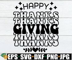 happy thanks giving svg cut file