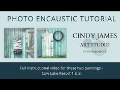 an advertisement for the art studio with two pictures