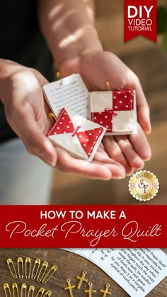 how to make a pocket prayer quilt with instructions for beginners - video guide by diy