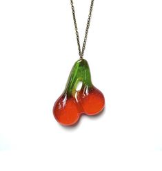 Gummy Cherry Candy Necklace Sweet Nickel-free Jewelry For Gifts, Sweet Nickel-free Jewelry Gift, Cute Cherry-colored Jewelry For Gifts, Cute Cherry-colored Jewelry Gift, Red Murano Glass Necklace For Gift, Sweet Green Jewelry For Gifts, Nickel-free Red Resin Jewelry, Cute Resin Necklaces For Gifts, Cute Resin Jewelry For Party