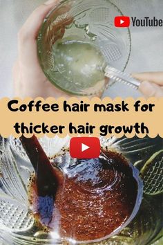 Coffee Hair Mask For Hair Growth, Coffee Hair Mask, Frizzy Hair Solution, Natural Hair Remedies, Grow Thicker Hair, Natural Hair Growth Remedies, Thick Hair Growth, Coffee Hair, Easy Care Hairstyles