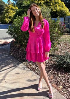 Look of Love Fuchsia Dress is for those bright pink lovers! Perfect for date night or a Sunday brunch, pair with heels or your favorite booties! The perfect dress for any occasion, especially if you love pink!