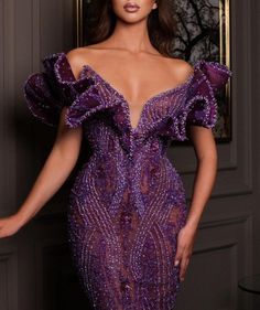 Nigerian Traditional Dresses, Purple Sequin Dress, Dinner Dress Classy, Elegant Dresses Classy, Glamour Dress, Ankara Dress, Classy Dress Outfits, Latest African Fashion Dresses, Reception Dress