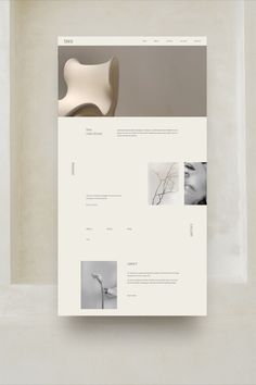 the website design is clean and modern, with minimalist elements such as vases