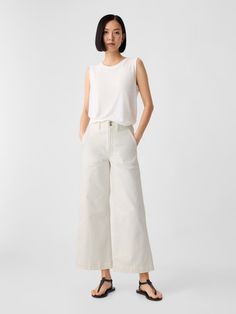 High Rise Wide-Leg Utility Crop Jeans | Gap Factory Washed Cropped Leg Cotton Jeans, Versatile Everyday Cotton Jeans, Everyday Washed Cotton Cropped Jeans, Gap Wide Leg Denim Jeans, Gap Spring Wide-leg Pants, Classic Gap Denim Bottoms, Gap Spring Full-length Pants, Gap High-rise Relaxed Fit Bottoms, Rich Girl Fashion